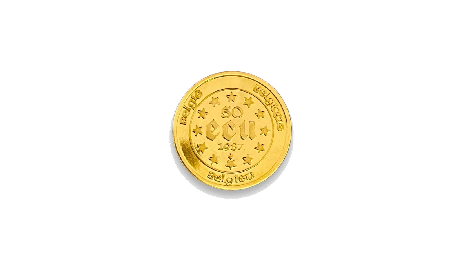 Gold 50 Belgian ECU Coin