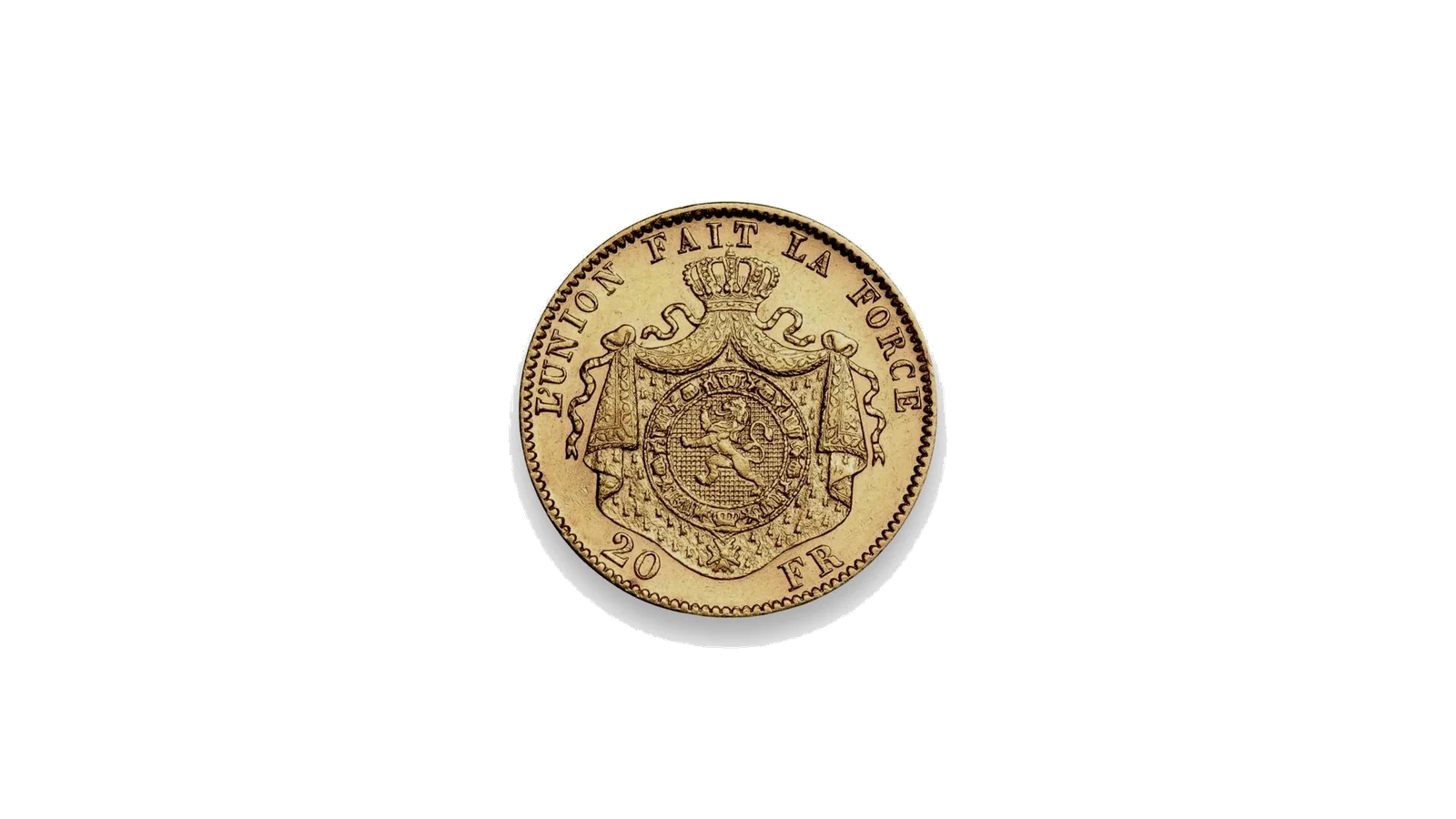 Gold 20-Franc Leopold Coin
