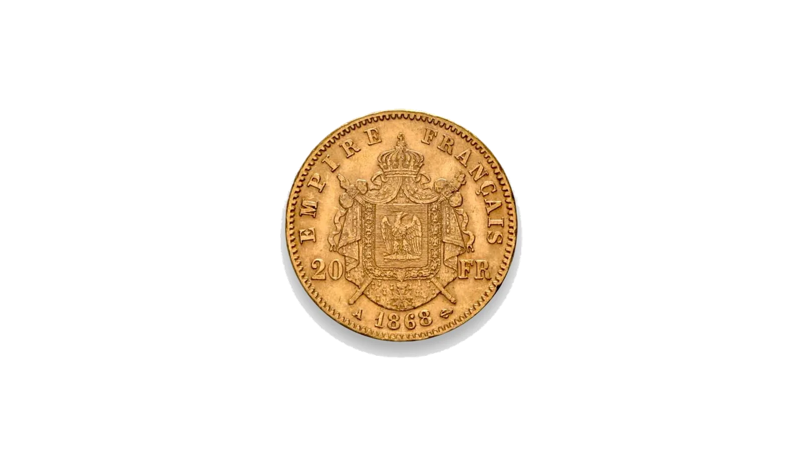 pièce de 20 francs Napoléon en or, verso