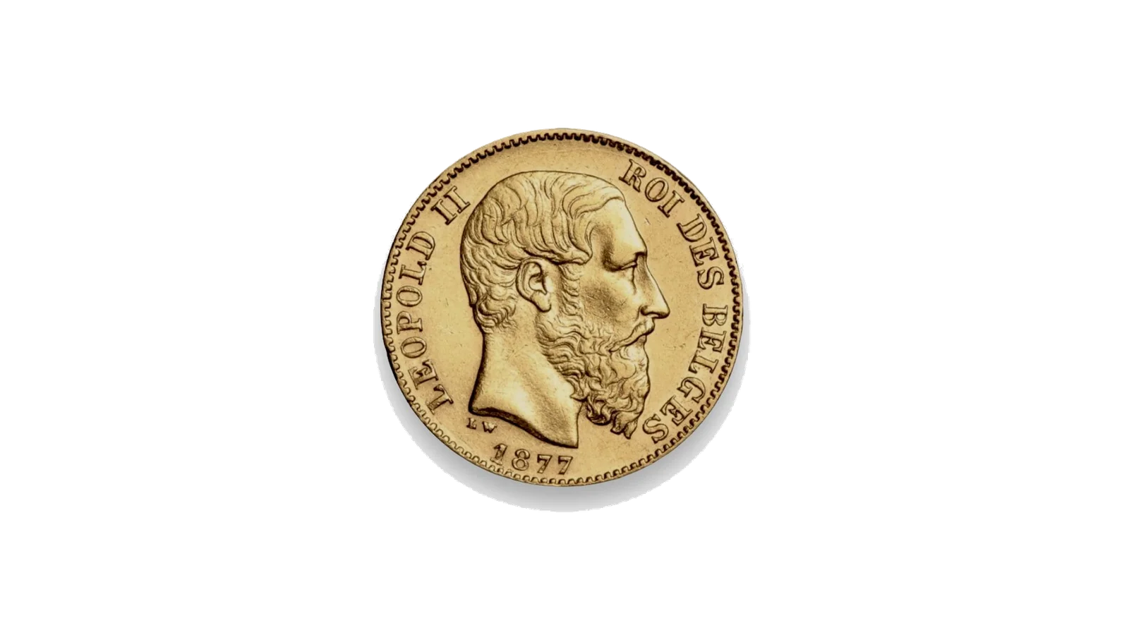Gold 20-Franc Leopold Coin