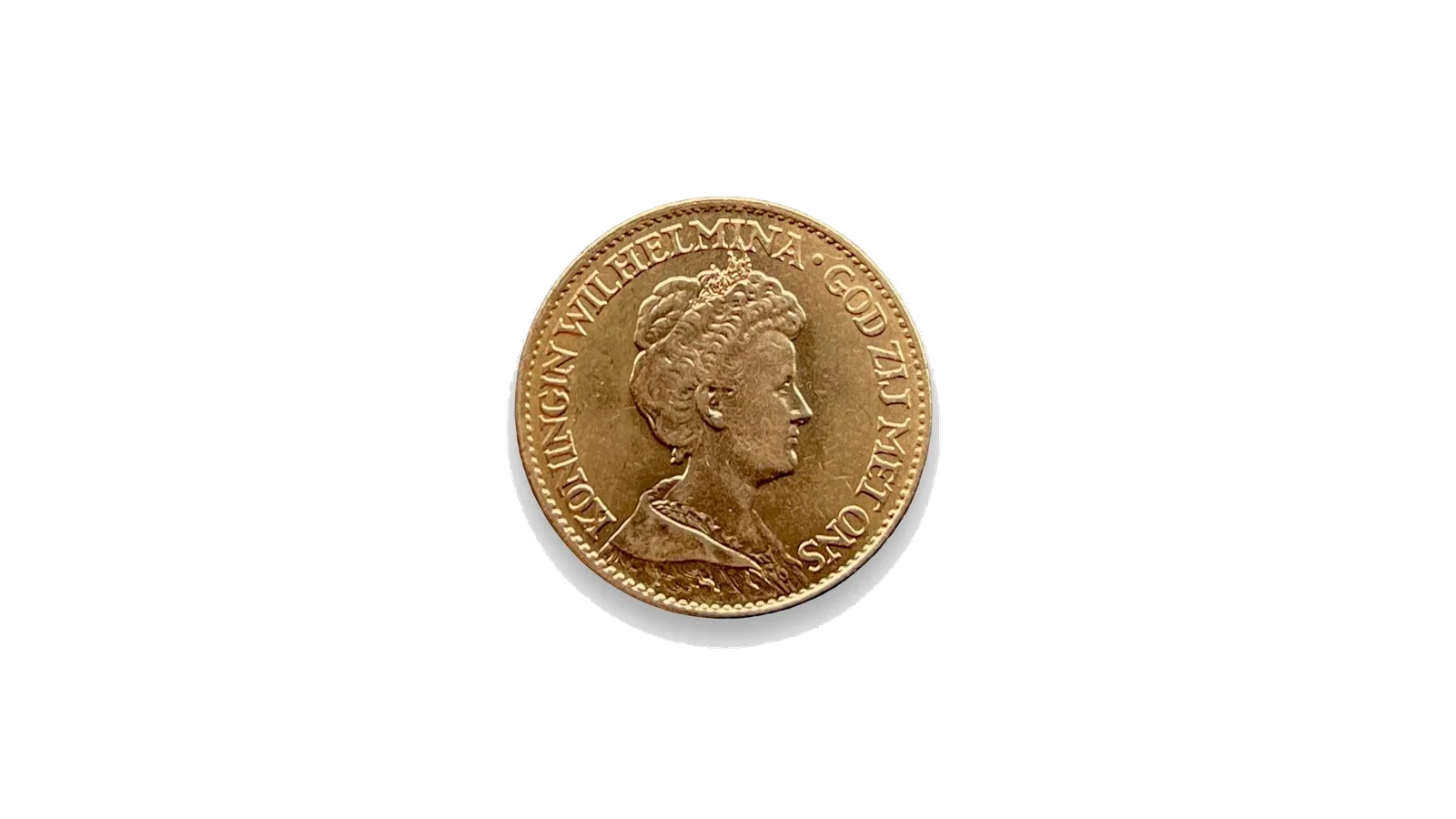 10 florins néerlandais  Verso de la pièce « Gouden Tientje »