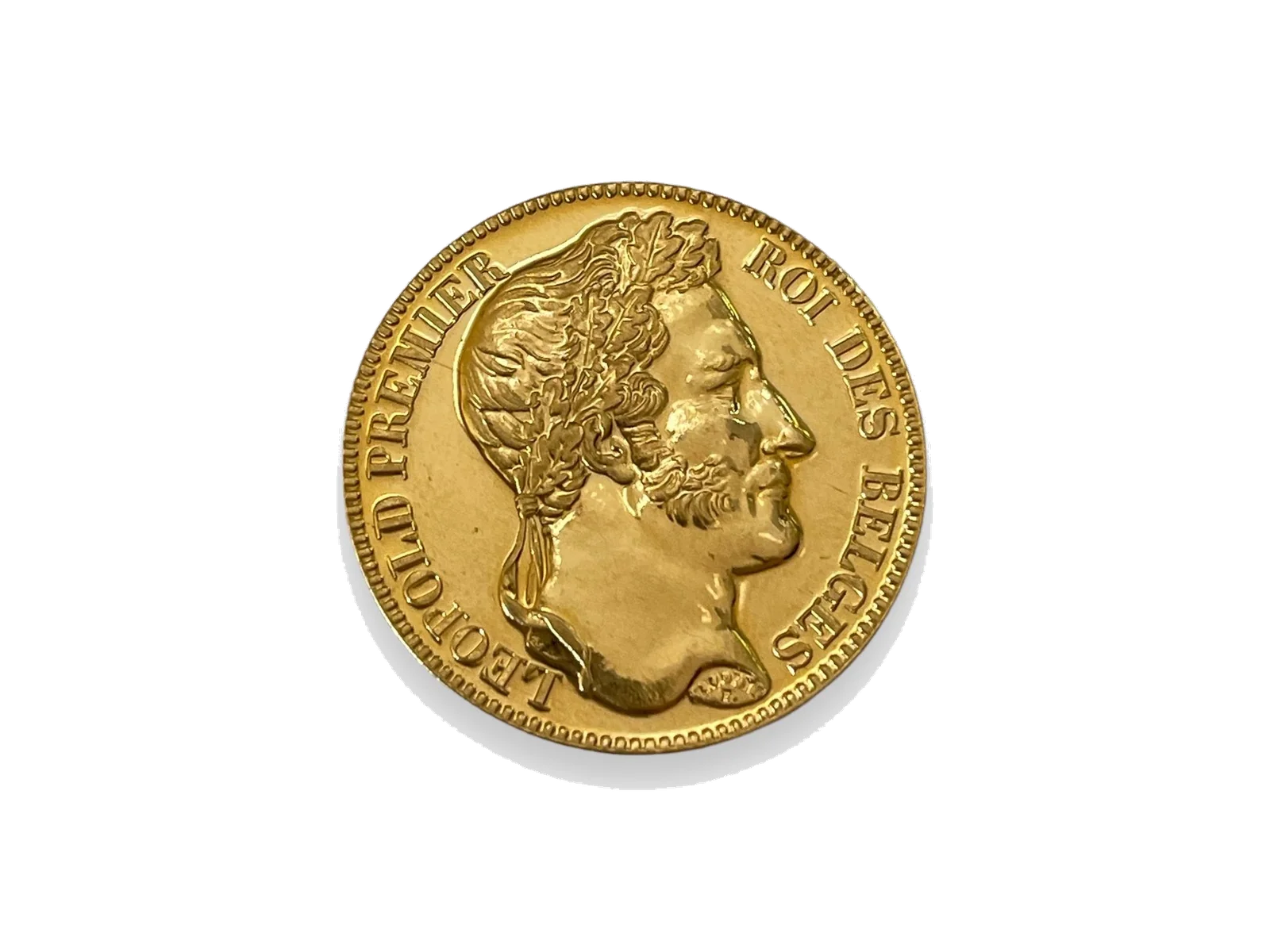 Pièce d'or de Léopold Ier, face