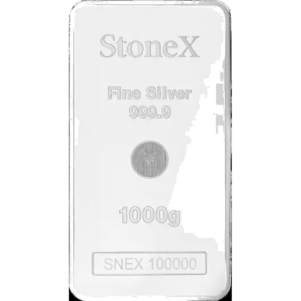 Zilveren muntbaar StoneX 1000 gram met certificaat (Nieuw)