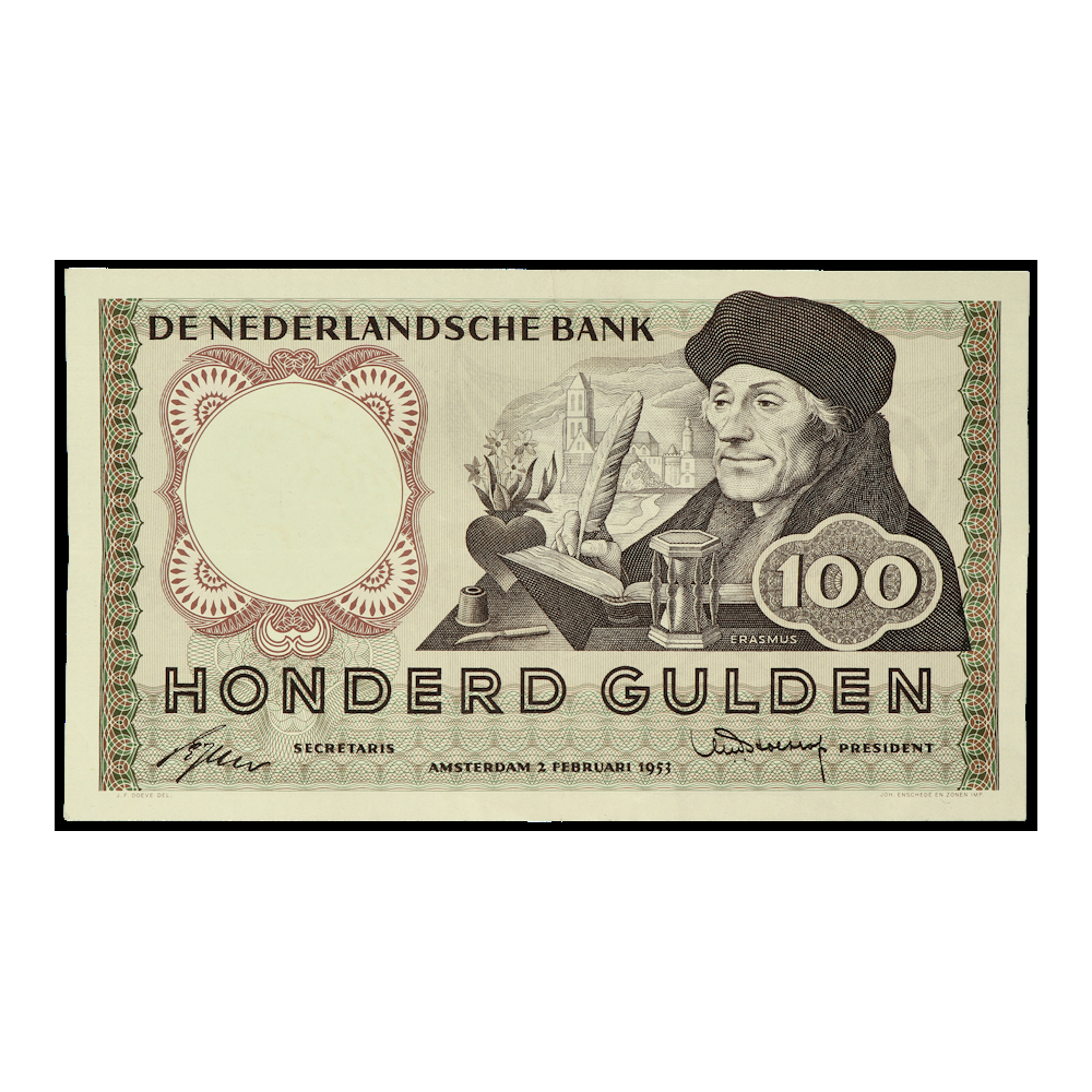 100 gulden 1953 Erasmus
